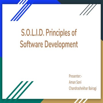 S.O.L.I.D. principles of software development