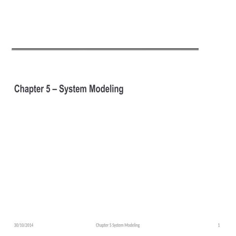Software Engineering - Software Modeling