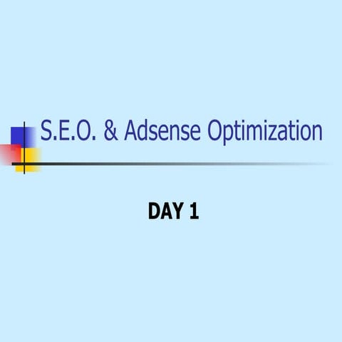 S E O  & Adsense Optimization