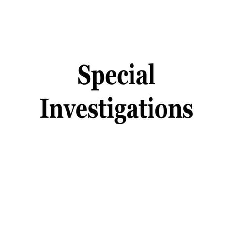 Special Investigation