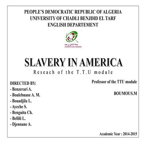 Slavery in America 2