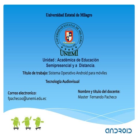 Sistema Operativo. android