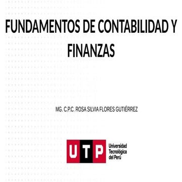Fundamentos de Contabilidad y Finanzas: Curso Virtualizado con MG. Rosa ...