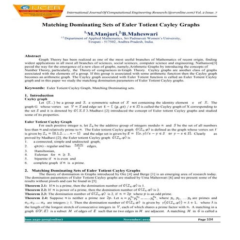 IJCER (www.ijceronline.com) International Journal of computational Engineerin...