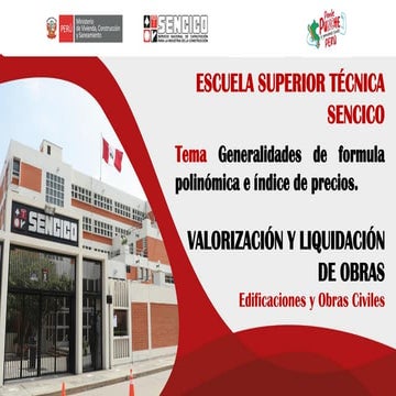 Valorizacion y liquidación formula polinomica