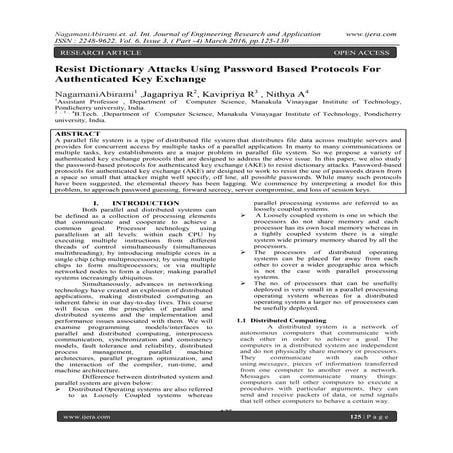 Resist Dictionary Attacks Using Password Based Protocols For Authenticated Ke...