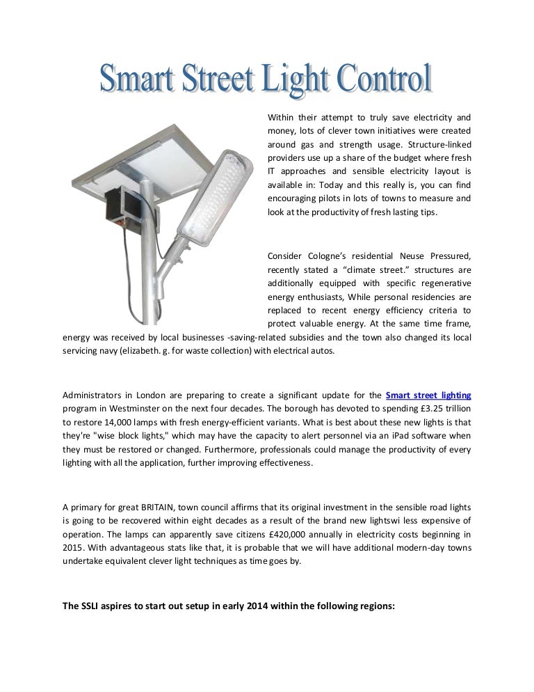 street lighting control