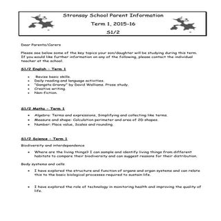 S1.2 parent info term 1 2015 16