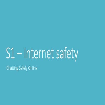 S1 internet safety-chattingonline
