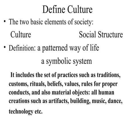 Components of culture | PPTX