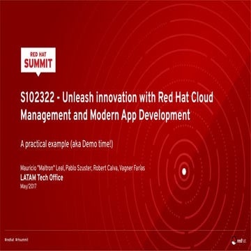 Unleash innovation with Red Hat Cloud Management and Modern App Development