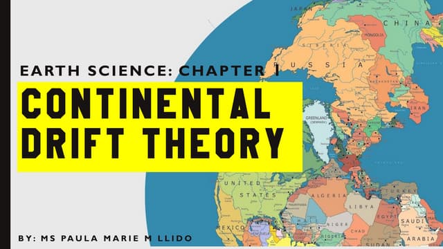 SCIENCE Grade 10: Continental Drift Theory