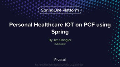 Personal Healthcare IOT on PCF using Spring