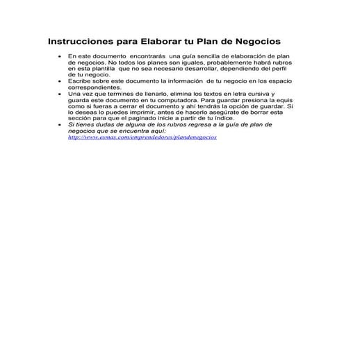Como elaborar un plan de negocios en el área educativa | PPTX