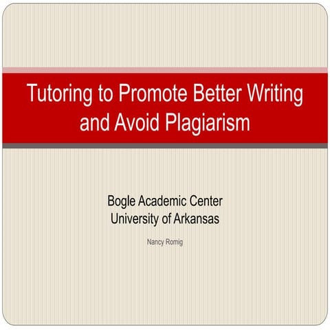 F14 Bogle Plagiarism Workshop