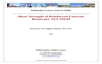 Shear Strenth Of Reinforced Concrete Beams Per ACI-318-02