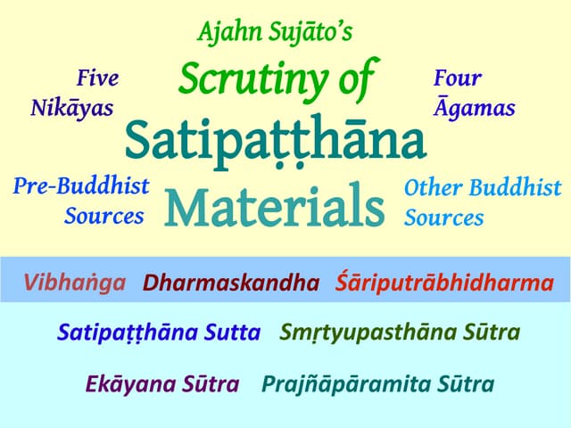 Satipatthana Sutta Workshop - S15 Comparison of Satipatthana Contents