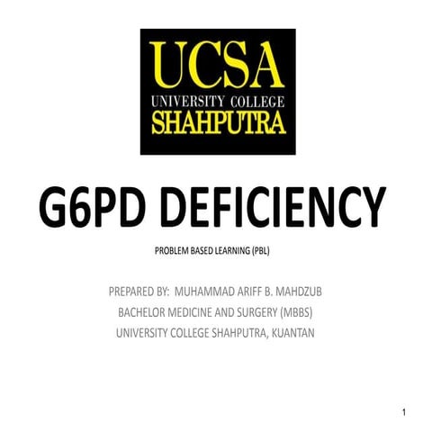 G6PD DEFICIENCY