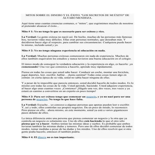 S18 mitos sobre el dinero y el éxito