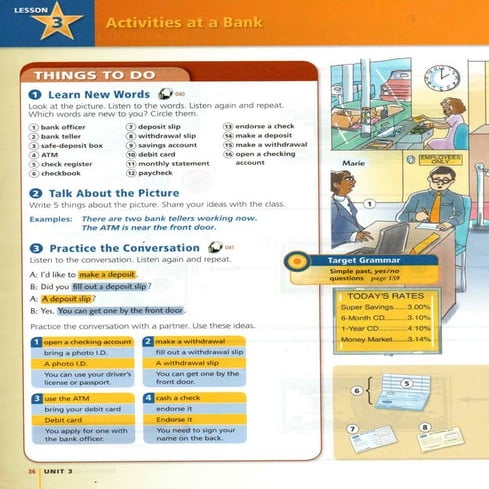 S19 activities at a bank | PDF
