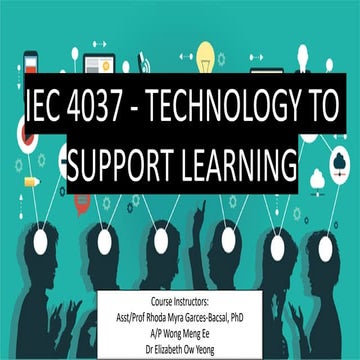Week 2 - Introduction to the use of technology in supporting learning