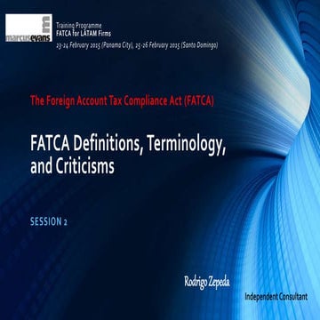FATCA Definitions, Terminology, and Criticisms