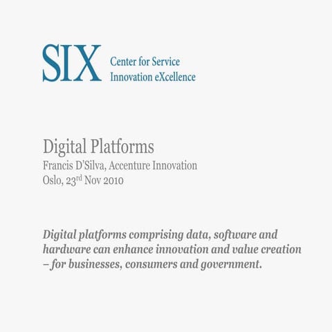 Digital platforms to drive innovation - platform-thinking and design-thinking