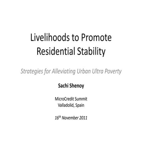 Sachi Shenoy, How Can Microfinance Contribute to Restoring Dignity and Transf...