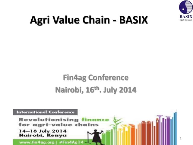 Agri Value Chain - BASIX