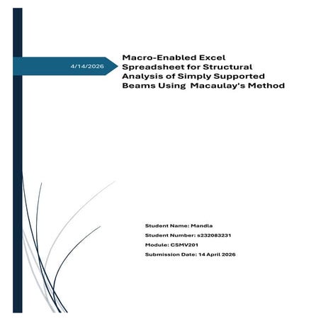 Macro-Enabled Excel Spreadsheet for Structural Beam Analysis Using ...