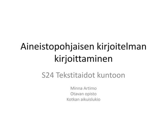 Muistio: Palaveri, neuvottelu vai kokous? | PDF