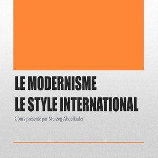 Cours Le modernisme - style interna...