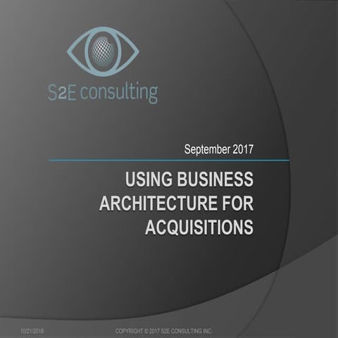 Using Business Architecture For Acquisitions