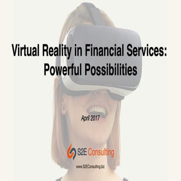 Virtual Reality in Financial Services (A Primer)