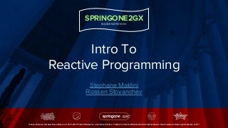 Intro to Reactive Programming