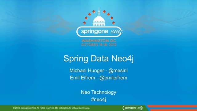 Spring Data Neo4j Intro SpringOne 2012