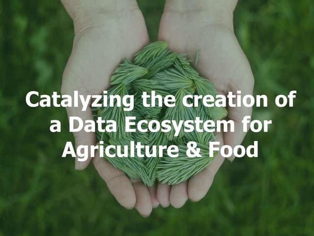 BDE SC2 Workshop 3: Catalyzing the creation of a Data Ecosystem for Agricultu...
