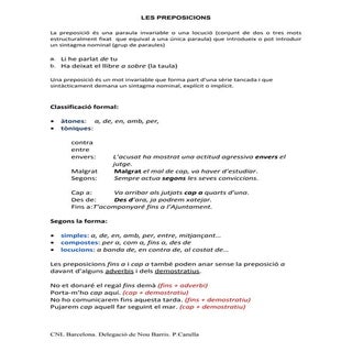 S2 les preposicions. teoria  bàsica