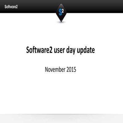 Software2 user day update