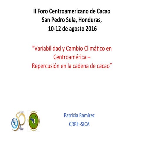 S3.pm1 Variabilidad y cambio climático en Centroamérica y sus posibles impact...