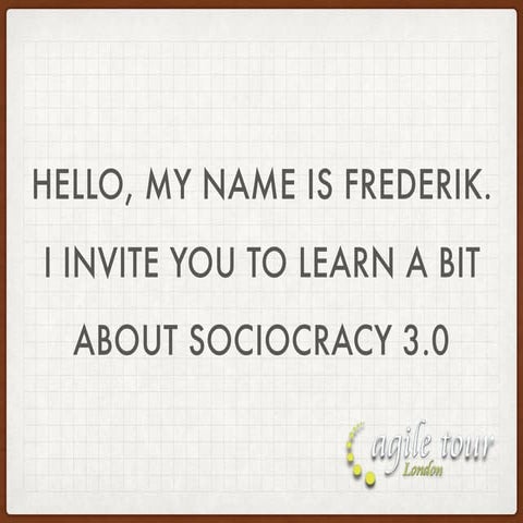 Sociocracy 3.0 introduction
