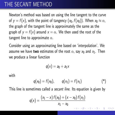 Secant Method | PPT