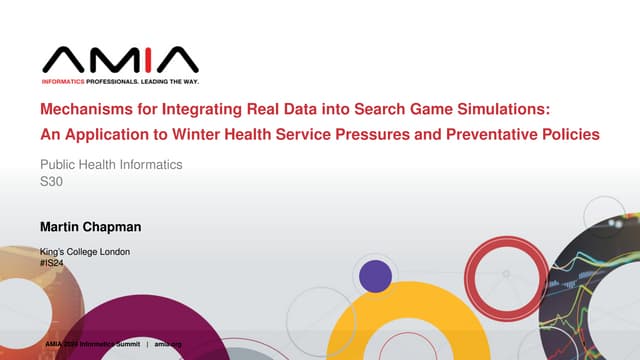 Mechanisms for Integrating Real Data into Search Game Simulations: An Applica...