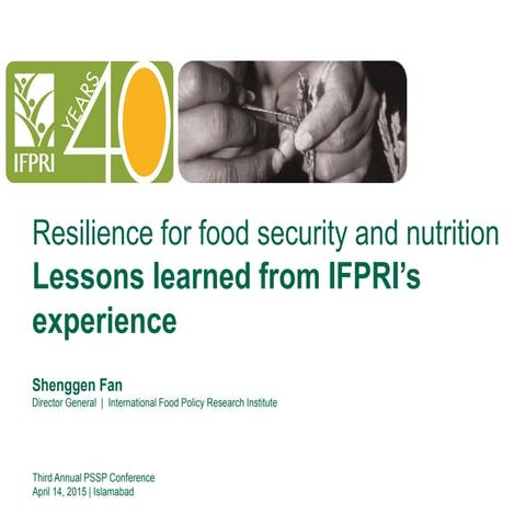 S3 dr. shenggen fan   resilience panel lessons learned from ifpr is exp