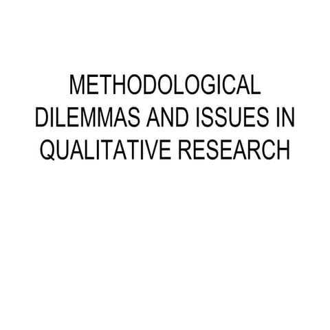 Methodological Challenges in Qualitative Research