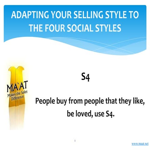 Social Style Selling Skills