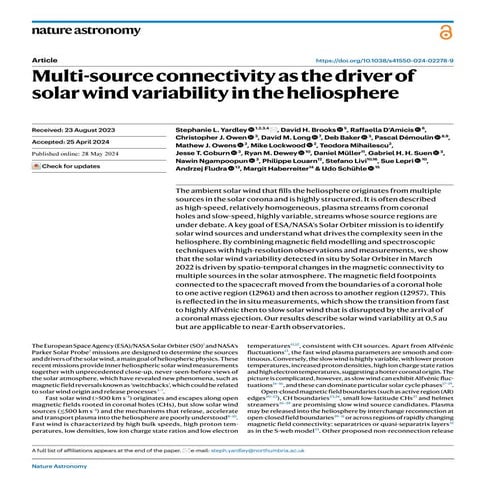 Multi-source connectivity as the driver of solar wind variability in the heli...