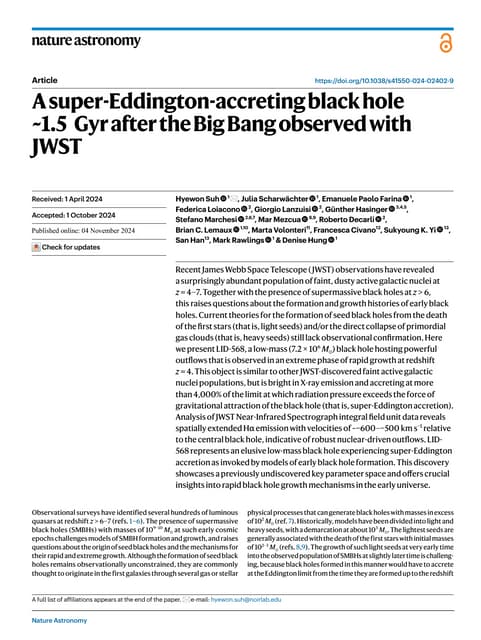 A super-Eddington-accreting black hole ~1.5 Gyr after the Big Bang observed with JWST