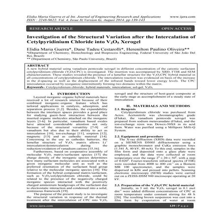 Investigation of the Structural Variation after the Intercalation of Cetylpyr...