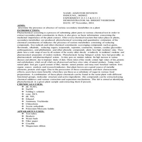 basic phytochemical screening